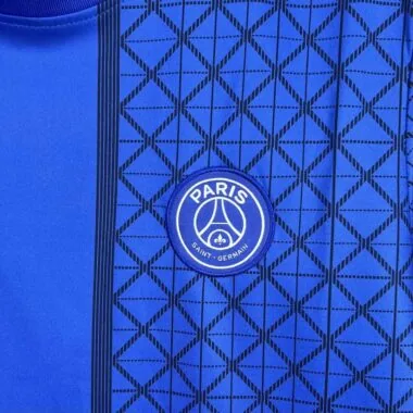 Maglia blu da allenamento pre-partita del PSG 25-26