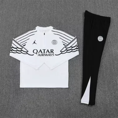 25-26 PSG White Half Zipper tracksuit
