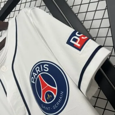 25-26 PSG white baseball jersey