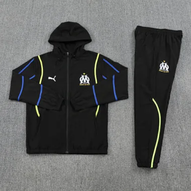 Marseille 2025/26 Black Windbreaker suit S-2XL