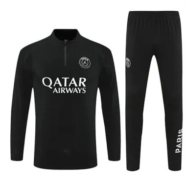 PSG 2025/26 Black Half zipper Training Suit S-2XL