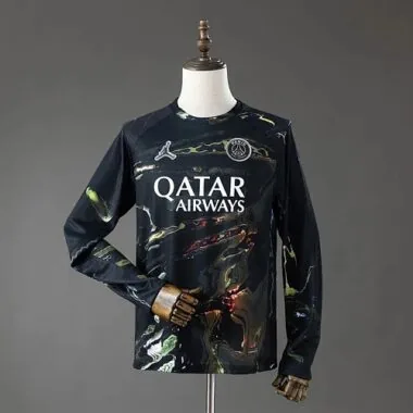 PSG 2025/26 Black Special Edition Long Sleeve jersey S-XXL