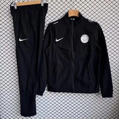 Paris Saint Germain（PSG） 2025/26 Black Windbreaker Suit Size S-2XL