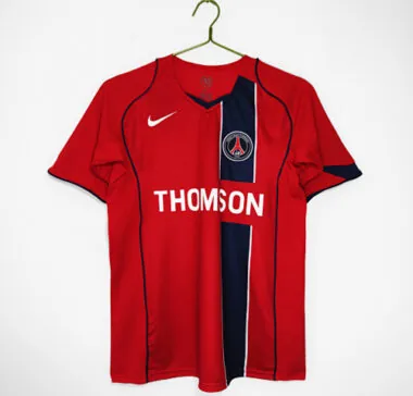 Retro PSG 2004/05 Away Red Soccer jersey