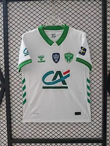 Saint-Etienne 2025/26 French Cup White Jersey S-4XL With Patches