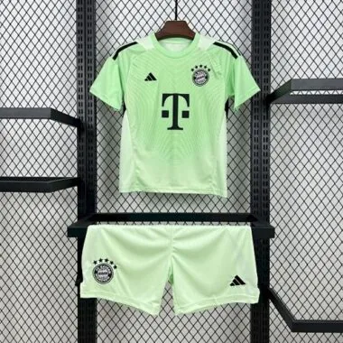 25-26 Bayern Munich Green Goalkeeper Kids Kit