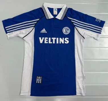 98-00 Schalke 04 home retro soccer jersey size S-2XL