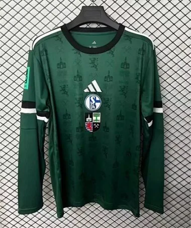 FC Schalke 04 2025/26 Green 150th Anniversary Edition Long Sleeve Jersey Size S-4XL