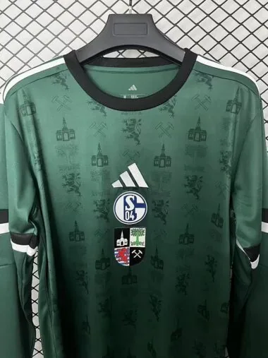 FC Schalke 04 2025/26 Green 150th Anniversary Edition Long Sleeve Jersey (S-4XL)