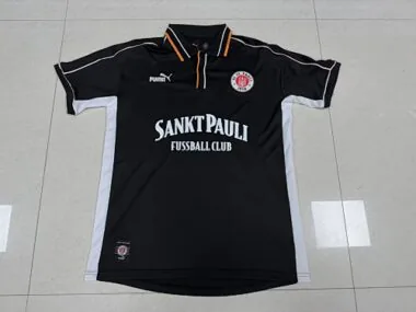 FC St. Pauli 2025/26 Retro Model black soccer jersey size S-4XL