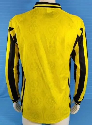 Retro Dortmund 1996-97 home Long Sleeve soccer Jersey