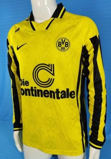 Retro Dortmund 1996-97 home Long Sleeve soccer Jersey