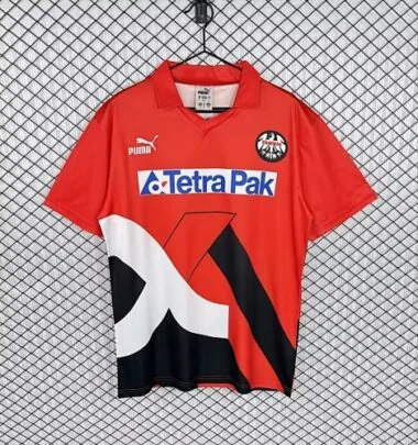 Camisa de jogo em casa retro do Eintracht Frankfurt 1993/96, tamanhos S-XXL