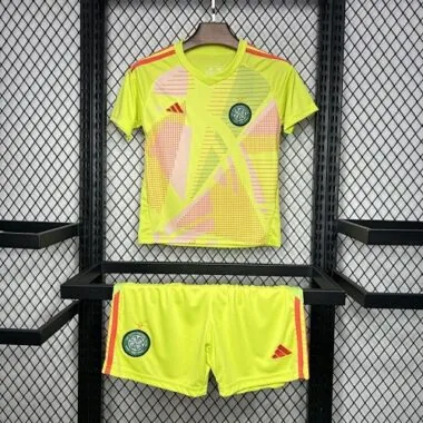 24-25 Celtic yellow goalkeeper kid kit