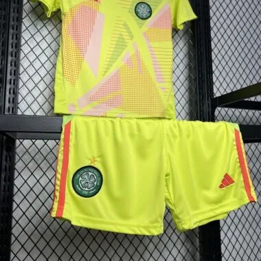 Maillot de gardien de but jaune Celtic pour enfant, n° 24-25
