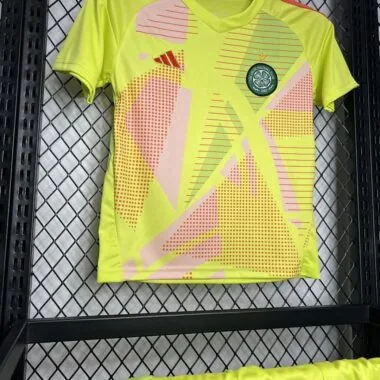 Maillot de gardien de but jaune Celtic pour enfant, n° 24-25