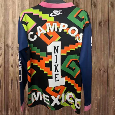 1995 Mexico Jorge Campos #1 Goalkeeper Long Sleeve Jersey (S-2XL)