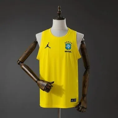 2026 Brazil x Jordan Training Yellow Vest S-XXL