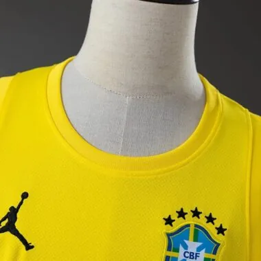 2026 Brazil x Jordan Training Yellow Vest (S-XXL)