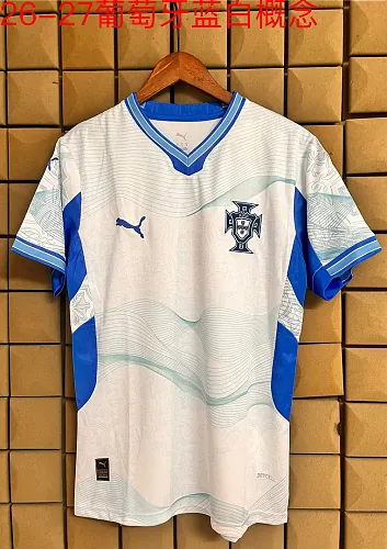 Camisola Especial Azul e Branca de Portugal 2026, tamanhos S-XXL