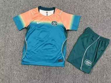 Equipamento infantil da Austrália para o Mundial de 2026 (jogo fora de casa), tamanhos 16-28