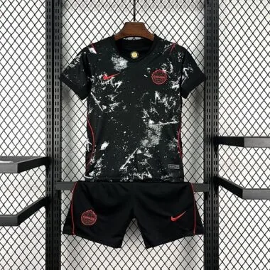 Equipamento infantil da seleção do Canadá para os jogos fora de casa no Mundial de 2026, tamanhos 16-28
