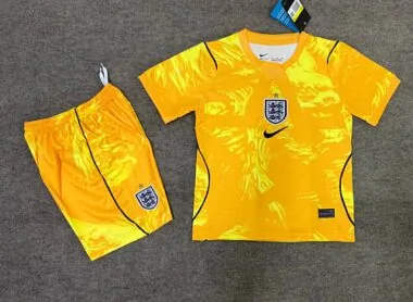 England 2026 World Cup Yellow Goalkeeper kids Soccer jersey