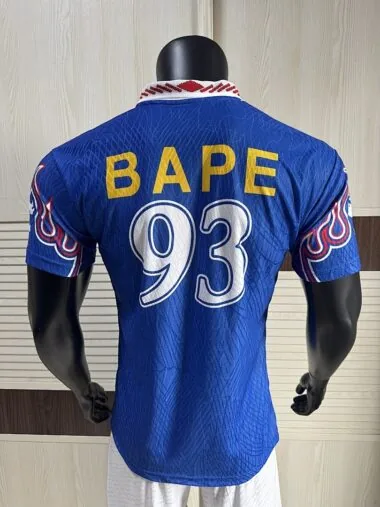 Japan Adidas x BAPE Flame Jersey Blue jersey (S-2XL)