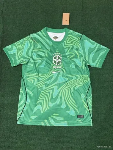 Mens Brazil 2026 World Cup Green Goalkeeper Jersey (S-4XL)