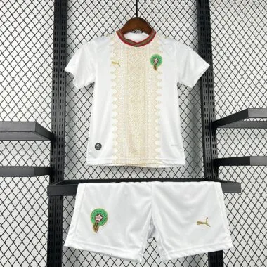 Morocco 2026 World Cup Away Kid kit (Size 16-28)