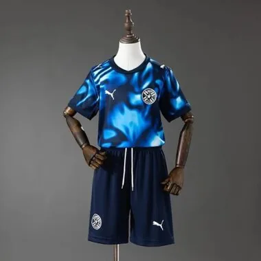 Equipamento infantil de jogo fora de casa do Paraguai para o Mundial de 2026, tamanhos 16-28