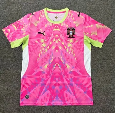 Camisa de guarda-redes rosa da seleção de Portugal para o Mundial de 2026, tamanhos S-4XL
