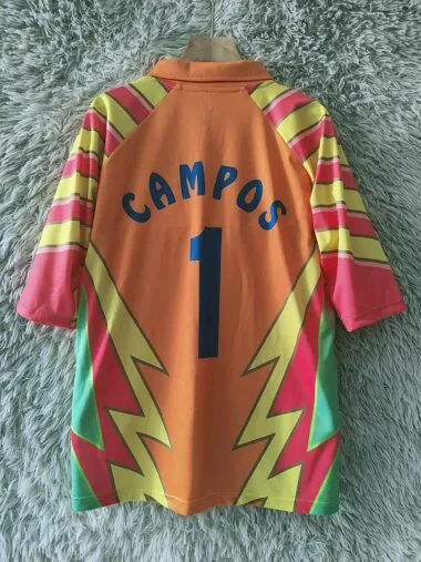 Maillot rétro 1998 du gardien de but mexicain CAMPOS (tailles S à 2XL)