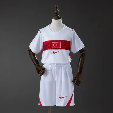 Turkey 2026 World Cup Home kids Soccer jersey 16-28