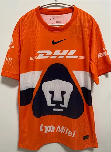 Maillot de gardien de but « Pumas Orange » version joueur, tailles 25-26
