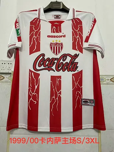 Retro 1999/00 Necaxa home soccer jersey size S-2XL