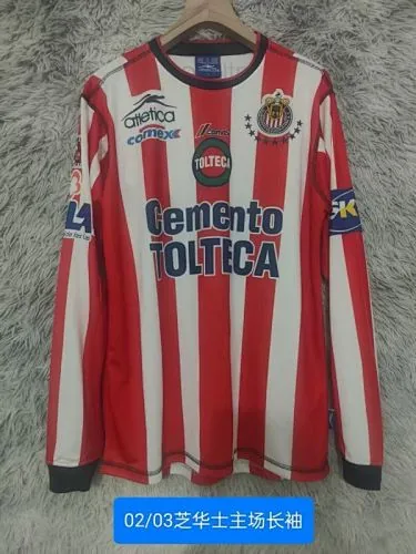 Retro Chivas 2002/03 Home long sleeve Soccer jersey
