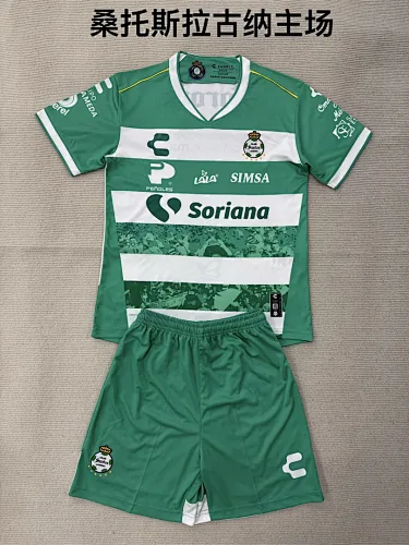 Santos Laguna 2025/26 home soccer jersey kid kit size 16-28