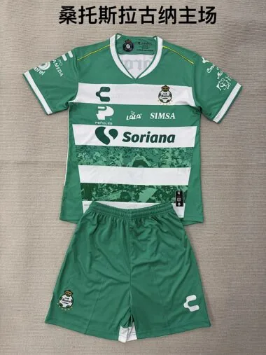 Santos Laguna 2025/26 home Jersey kid kit (Size 16-28)