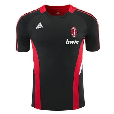 2008 2009 AC Milan short sleeves black Training Jersey