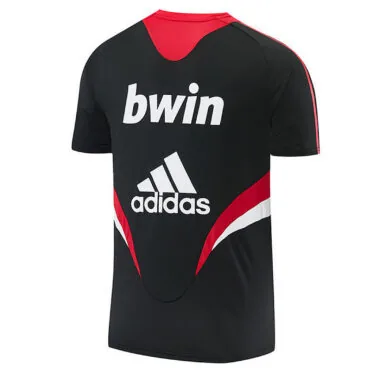 2008 2009 AC Milan short sleeves black Training Jersey