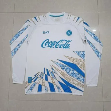 25-26 Napoli white training long sleeves jersey