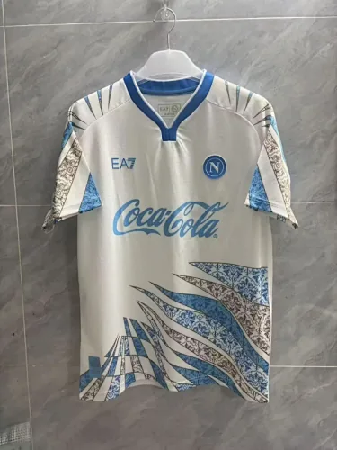 25-26 Napoli white training soccer jersey