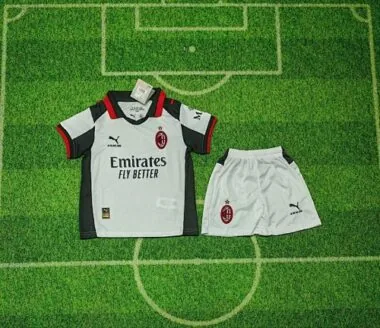 AC Milan 2025/26 Fourth Away White Kids kit