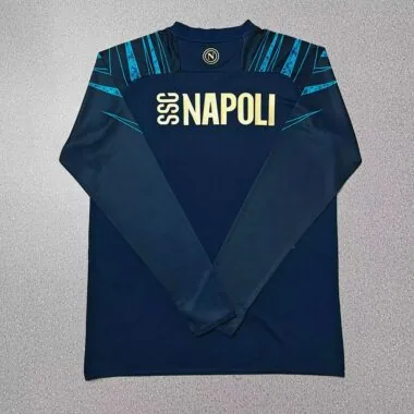 Naples Napoli 2025/26 Blue Pre-Match Long Sleeve Training Jersey