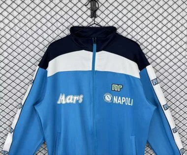 Veste bleue rétro du Napoli, saison 1988-1989 (tailles S à 2XL)