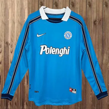 Retro 1998-99 Napoli Home Long Sleeve Jersey (S-2XL)