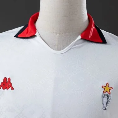 Maillot de football rétro de l'AC Milan 1989/90 (à l'extérieur) (S-2XL)