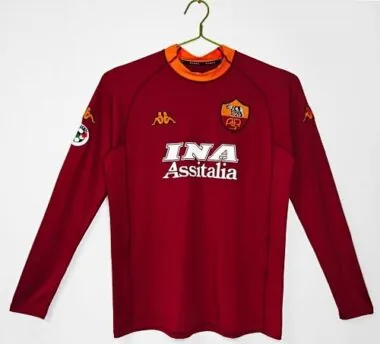 Retro Roma 2000/01 Home Long Sleeve size S-2XL