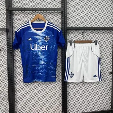 kids kit 25-26 Como 1907 home soccer jersey size 16-28